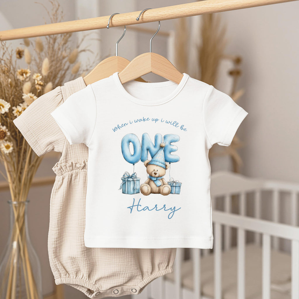 Bear First Birthday Pyjamas Teddy Bear Custom Birthday Pjs First Birthday Boy Sleepsuit One Year Old Bear Birthday Babygro Beary 1st Party