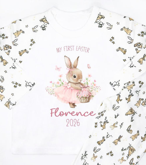 Children's Personalized Bunny Easter Pyjamas
