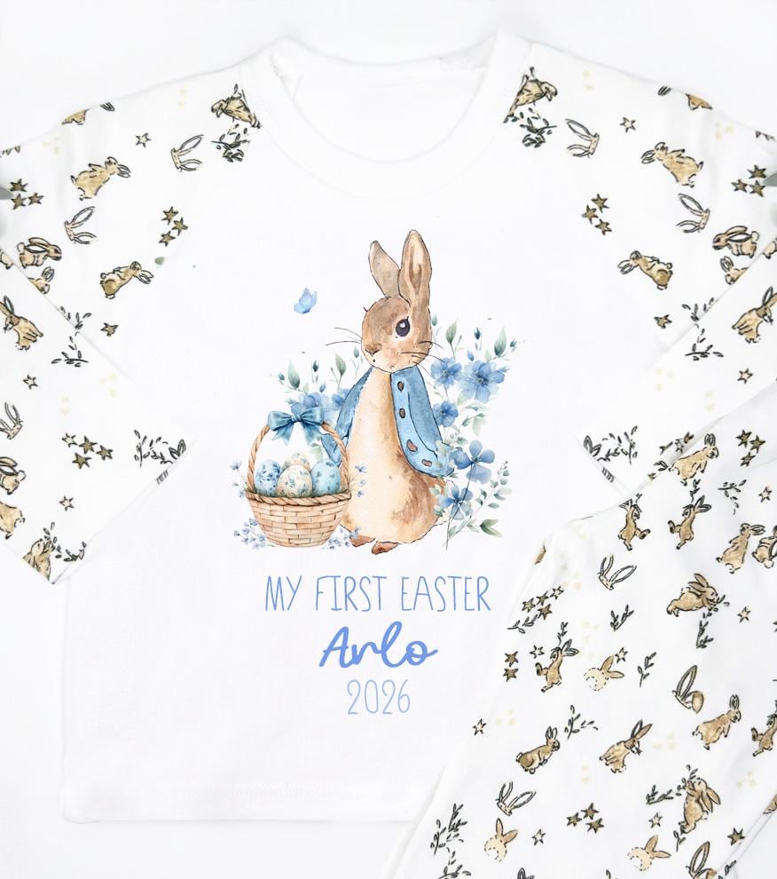 Children's Personalized Bunny Easter Pyjamas