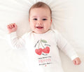 Custom Name Cherry First Mother's Day Baby Grow Outfit Baby Gift for Mum
