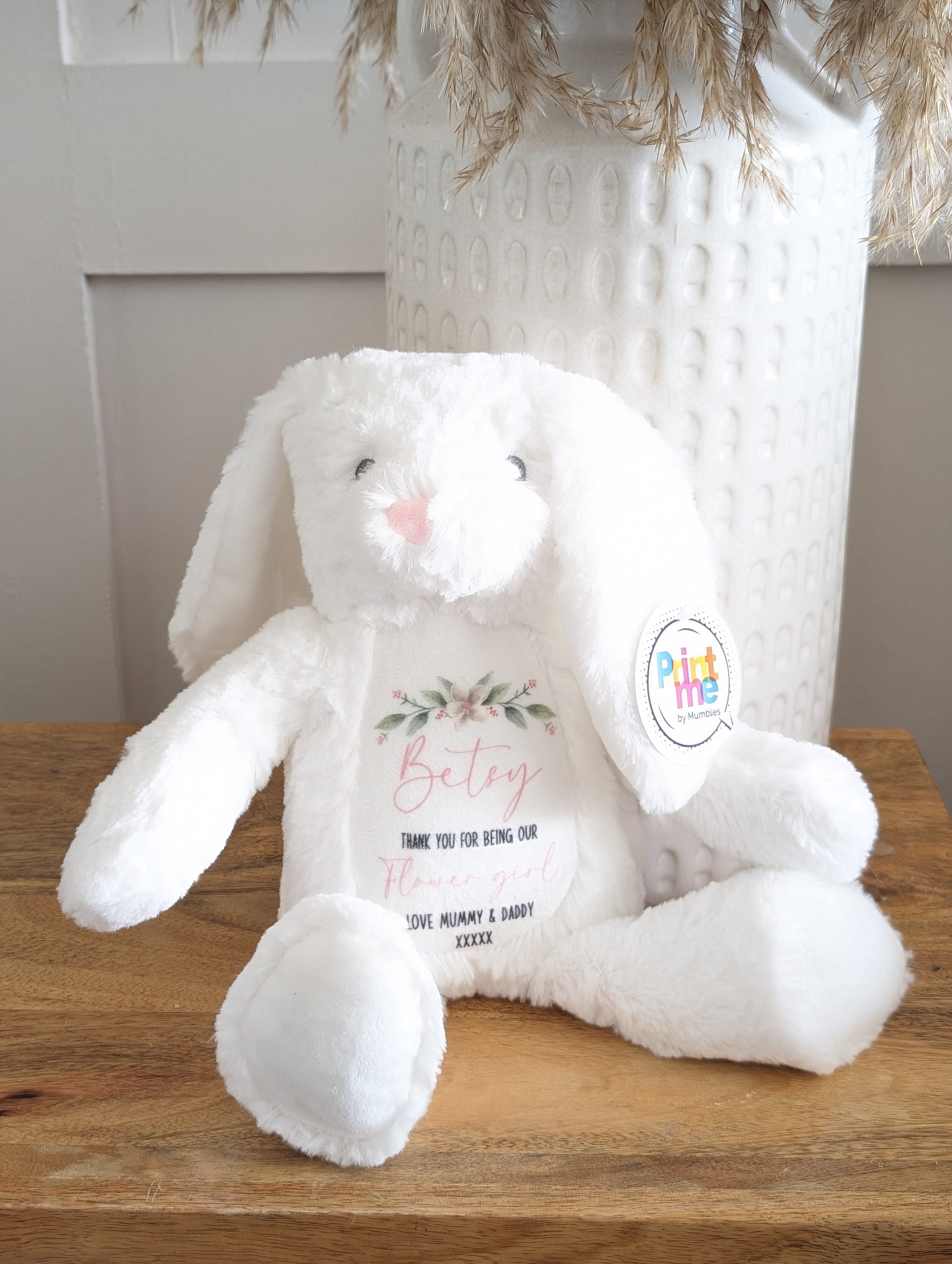 Flower Girl Gift,Personalised Flower Girl Teddy,Wedding Gift,Flower Girl Proposal Gift,Will You Be My Flower Girl? Bridesmaid Proposal