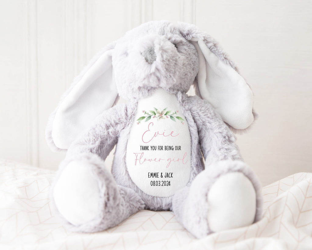 Flower Girl Gift,Personalised Flower Girl Teddy,Wedding Gift,Flower Girl Proposal Gift,Will You Be My Flower Girl? Bridesmaid Proposal