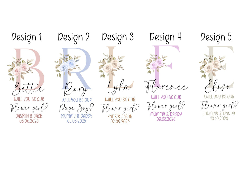 Flower Girl Gift,Personalised Flower Girl Teddy,Wedding Gift,Flower Girl Proposal Gift,Will You Be My Flower Girl? Bridesmaid Proposal