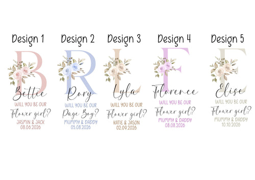 Flower Girl Gift,Personalised Flower Girl Teddy,Wedding Gift,Flower Girl Proposal Gift,Will You Be My Flower Girl? Bridesmaid Proposal