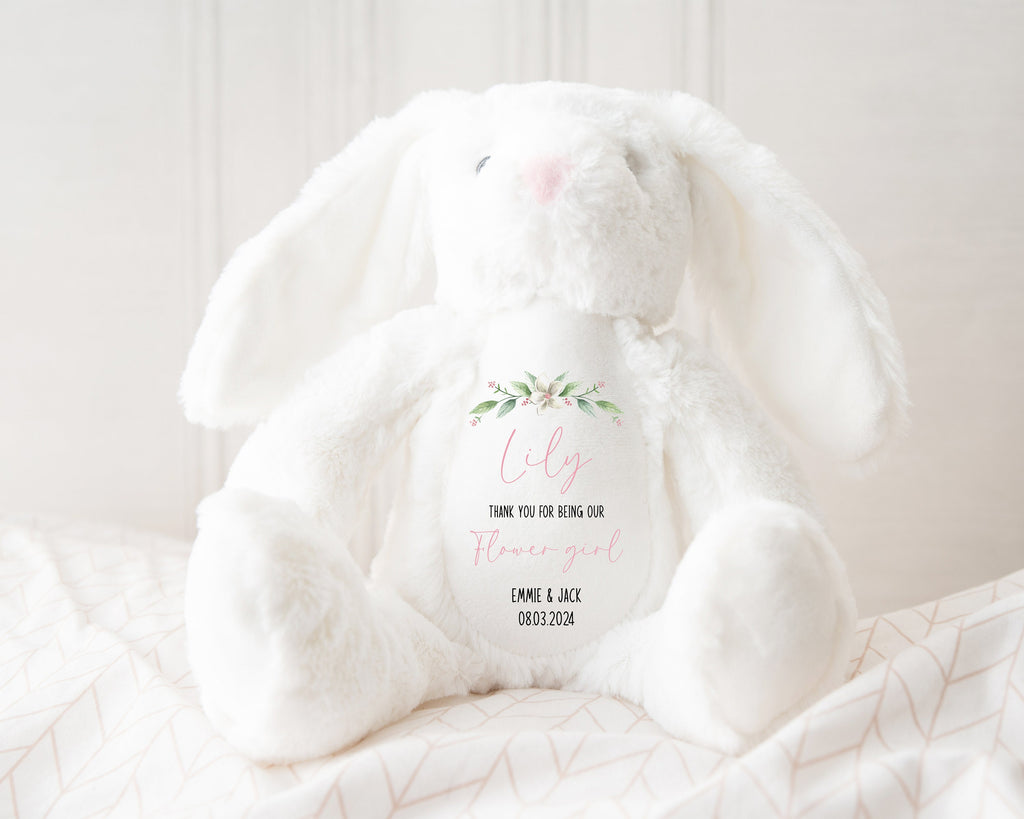 Flower Girl Gift,Personalised Flower Girl Teddy,Wedding Gift,Flower Girl Proposal Gift,Will You Be My Flower Girl? Bridesmaid Proposal