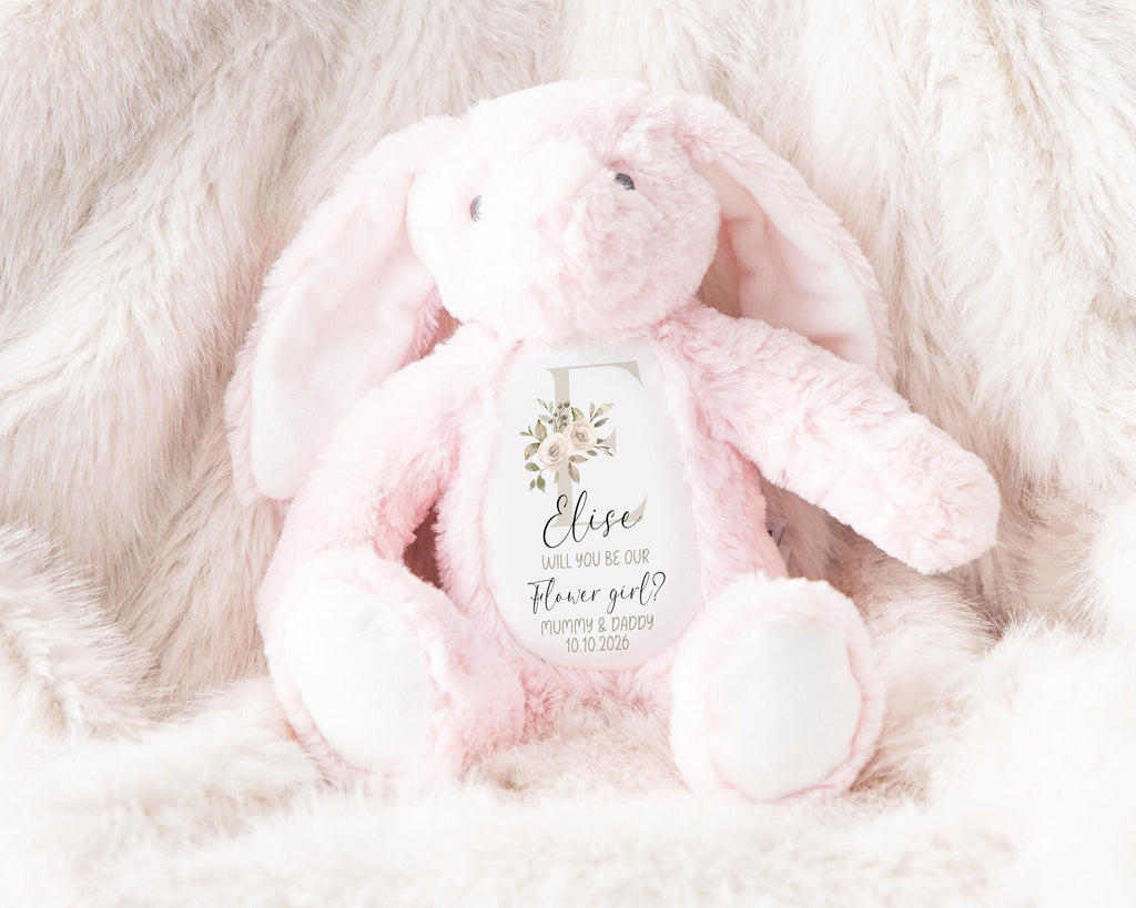 Flower Girl Gift,Personalised Flower Girl Teddy,Wedding Gift,Flower Girl Proposal Gift,Will You Be My Flower Girl? Bridesmaid Proposal