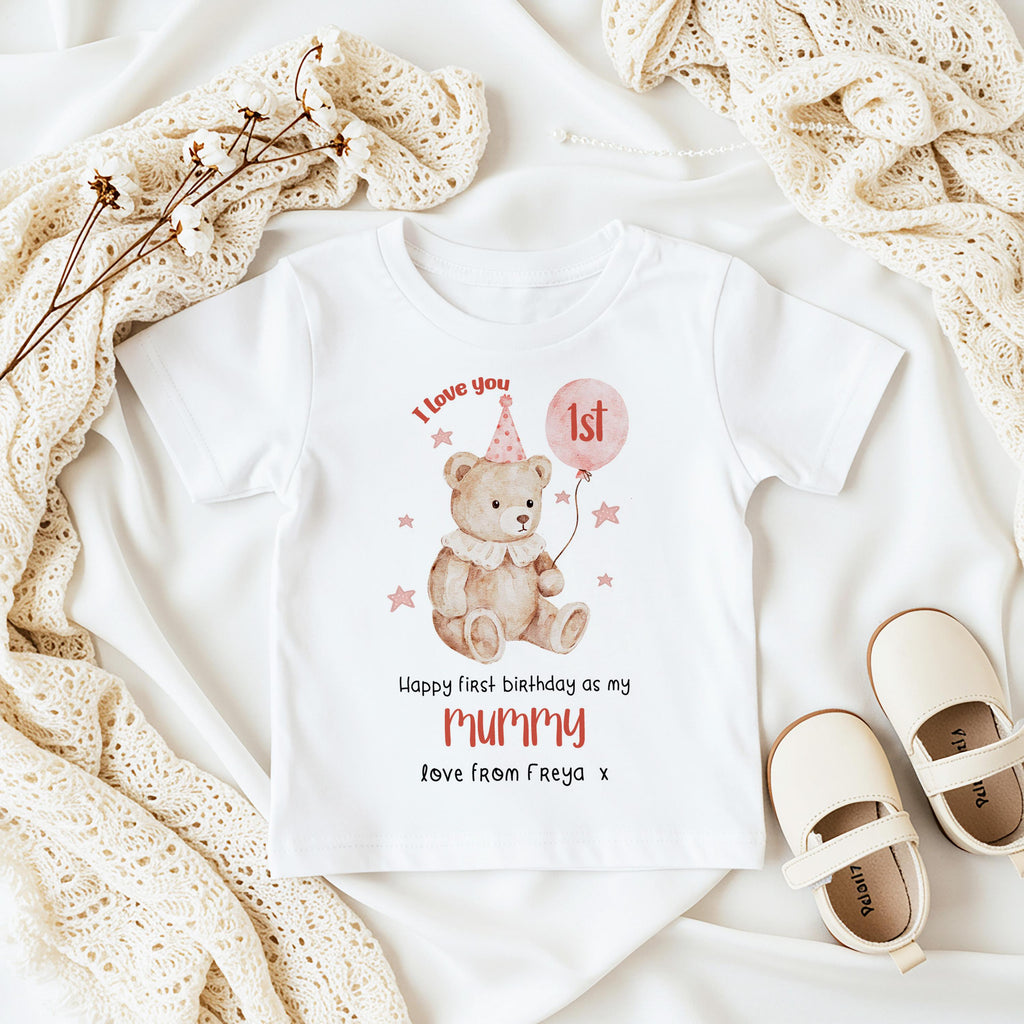 Happy 1st Birthday as My Mummy Sleepsuit, Custom Mum Bday Gift from Newborn, First Birthday as a Mummy