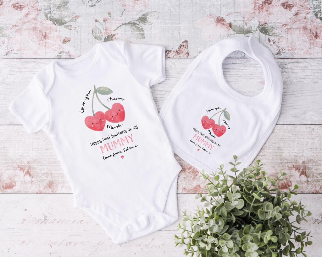 Happy 1st Birthday as My Mummy Sleepsuit, Custom Mum Bday Gift from Newborn, First Birthday as a Mummy