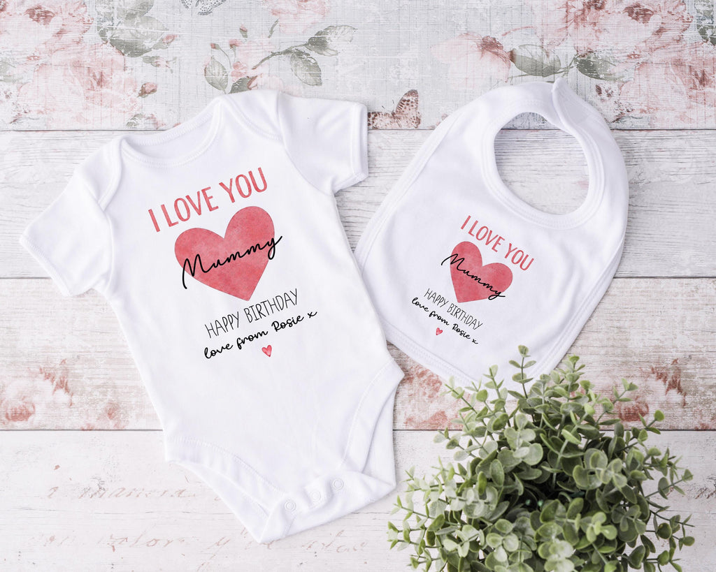 Happy 1st Birthday as My Mummy Sleepsuit, Custom Mum Bday Gift from Newborn, First Birthday as a Mummy