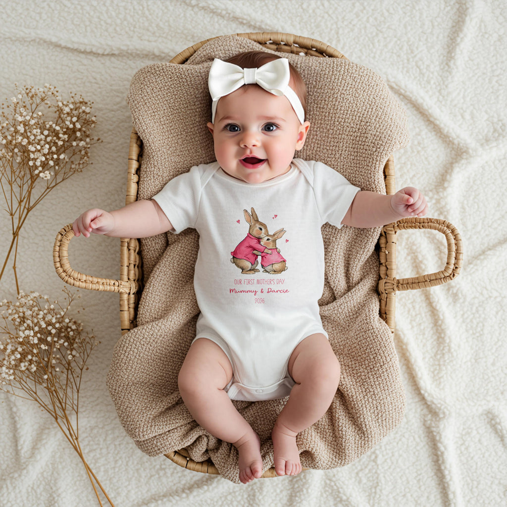 Mothers Day Sleepsuit, Mothers Day Babygrow, 1st Mothers Day as My Mummy, New Mum Gift, Mothers Day, Mum, Sleepsuit Babygrow Bodysuit