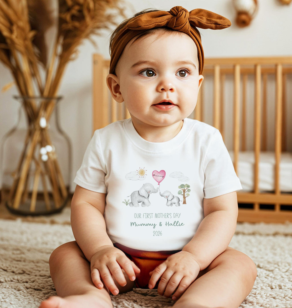 Mothers Day Sleepsuit, Mothers Day Tshirt, 1st Mothers Day as My Mummy, New Mum Gift, Mothers Day, Mum, Sleepsuit Babygrow Bodysuit