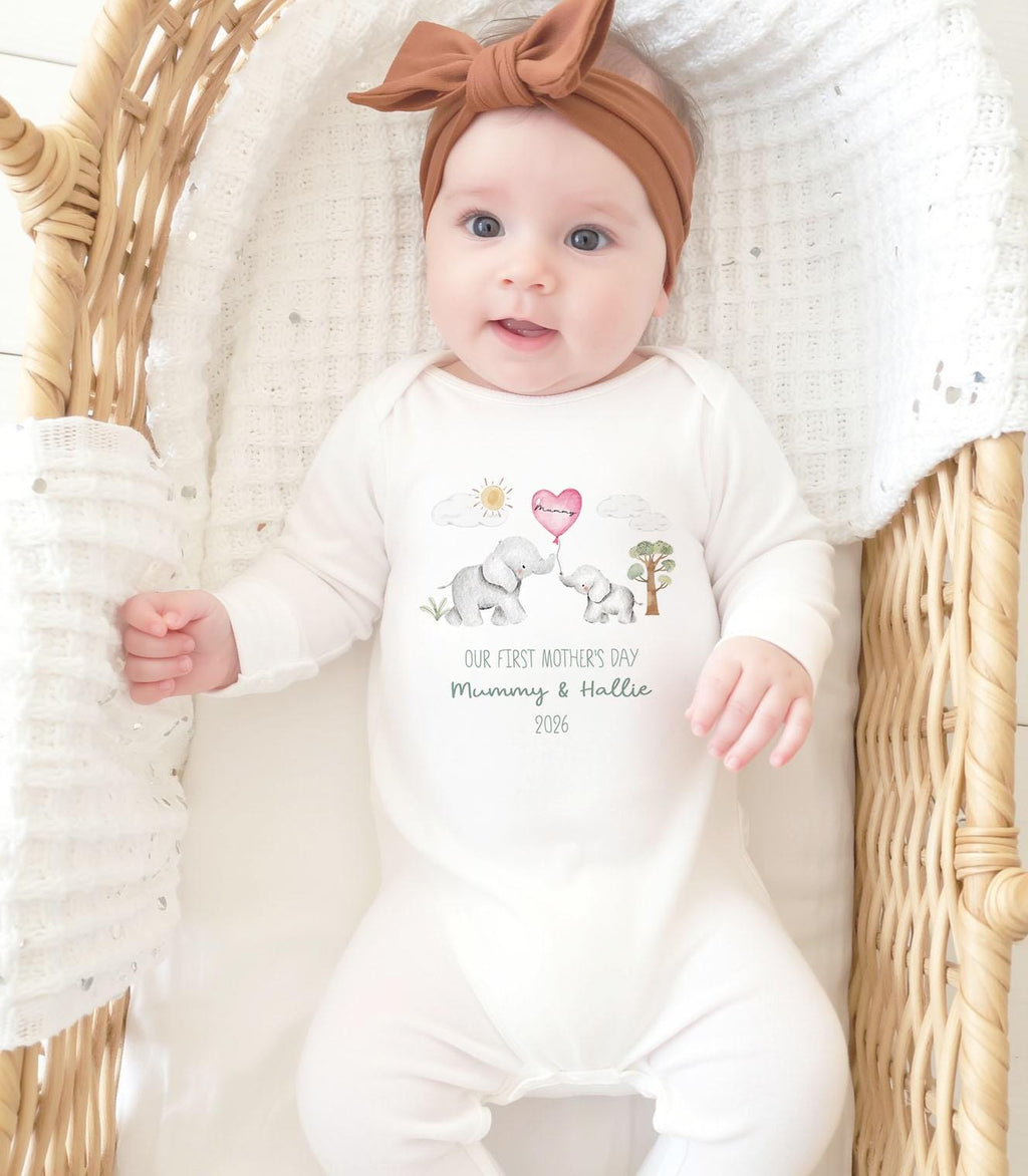 Mothers Day Sleepsuit, Mothers Day Tshirt, 1st Mothers Day as My Mummy, New Mum Gift, Mothers Day, Mum, Sleepsuit Babygrow Bodysuit