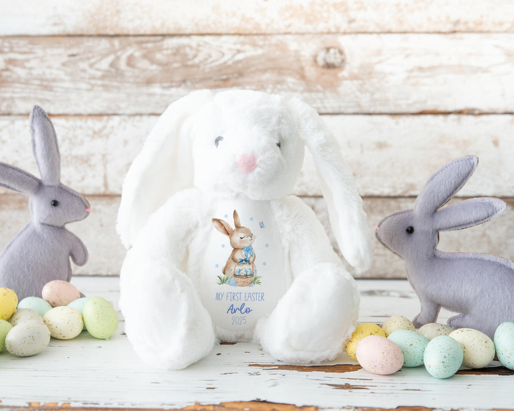 My First Easter Personalised 1st Easter Gift, First Easter Teddy Bunny Toy, Personalised Easter Bunny, Soft Toy Keepsake, New Born Gift