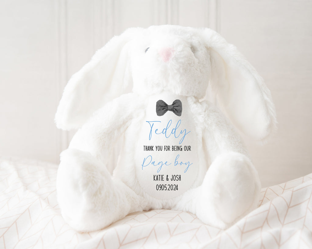 Page Boy Thank You Teddy Bear Gift, Ring Bearer Gift, Page Boy Personalised Teddy Gift, Gifts for Page Boys, Page Boy Teddy Keepsake