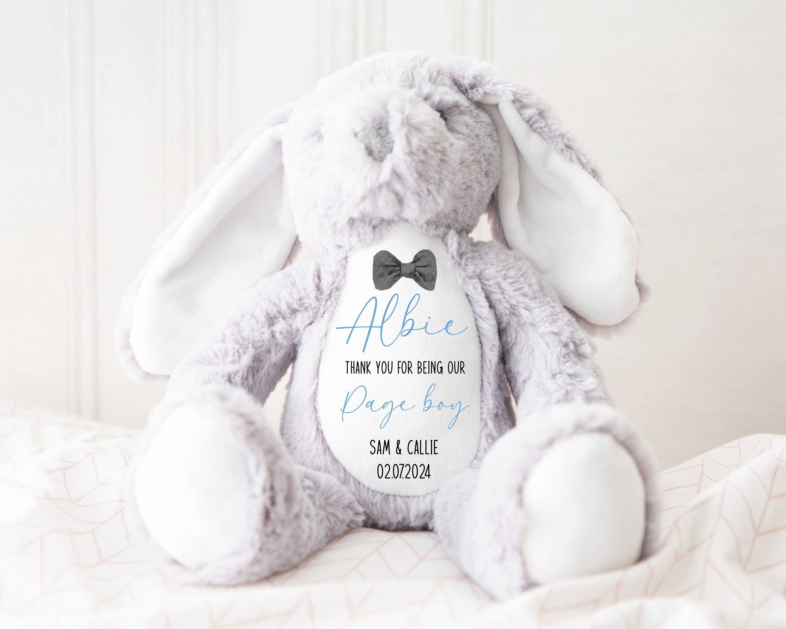 Page Boy Thank You Teddy Bear Gift, Ring Bearer Gift, Page Boy Personalised Teddy Gift, Gifts for Page Boys, Page Boy Teddy Keepsake