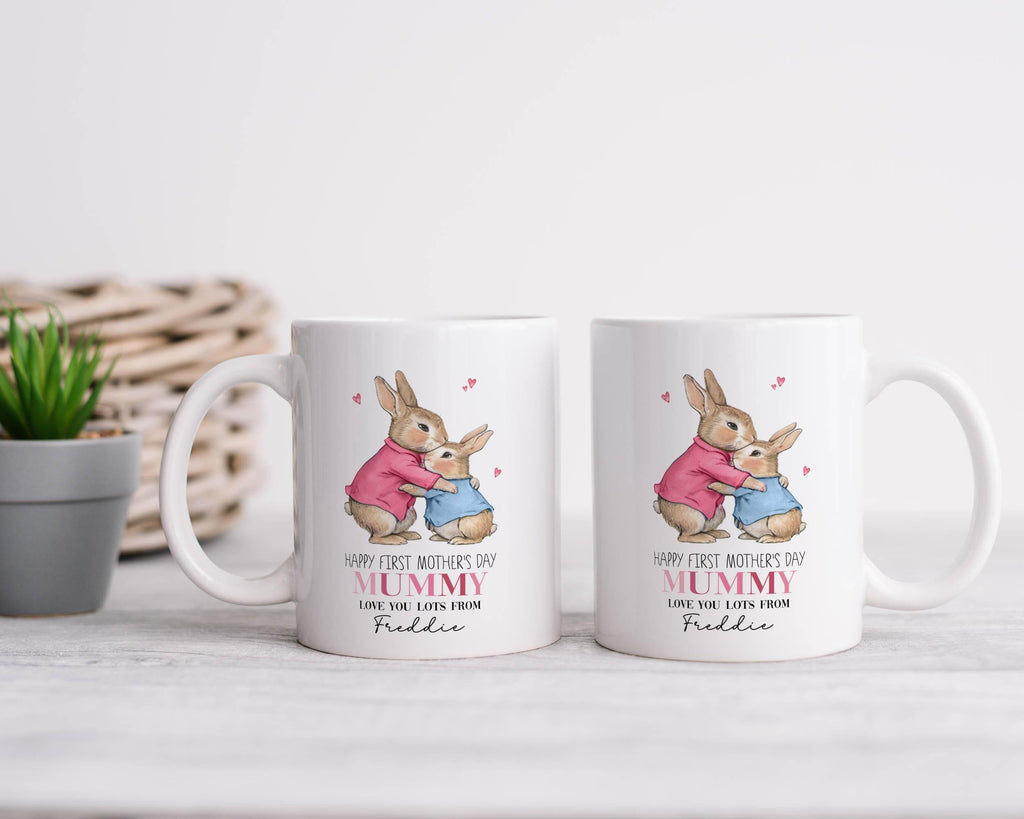 Personalised Baby Bunny Happy First Mother's Day as my Mummy Mug Gift Set For New Mums