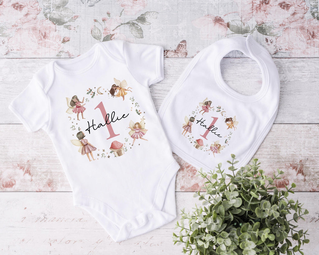 Personalised Baby Girl First Birthday Fairy T-Shirt, Custom 1st Birthday Outfit, Toddler Bday Top, Cake Smash Shirt