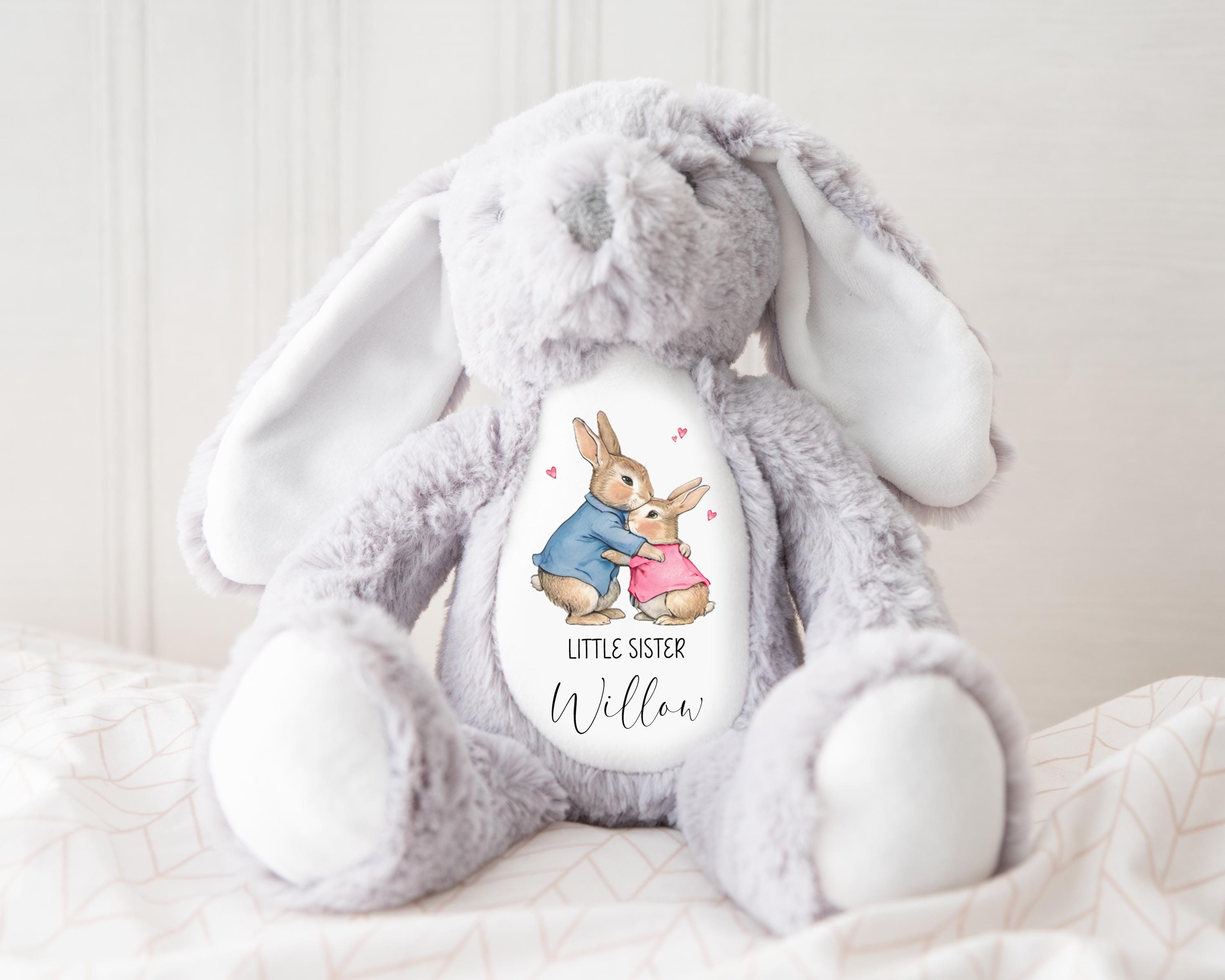Personalised Big Brother Gift, Little Sister Gift, Personalised teddy, New Baby Announcement,New baby gift, Newborn Gift, Baby Keepsake