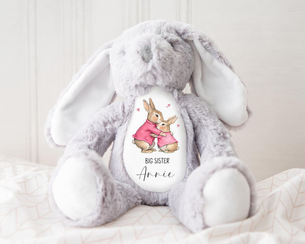 Personalised Big Sister Gift, Big Sister Announcement, New Baby Soft Toy, New baby gift, Newborn Gift, Baby Keepsake, Baby shower gift