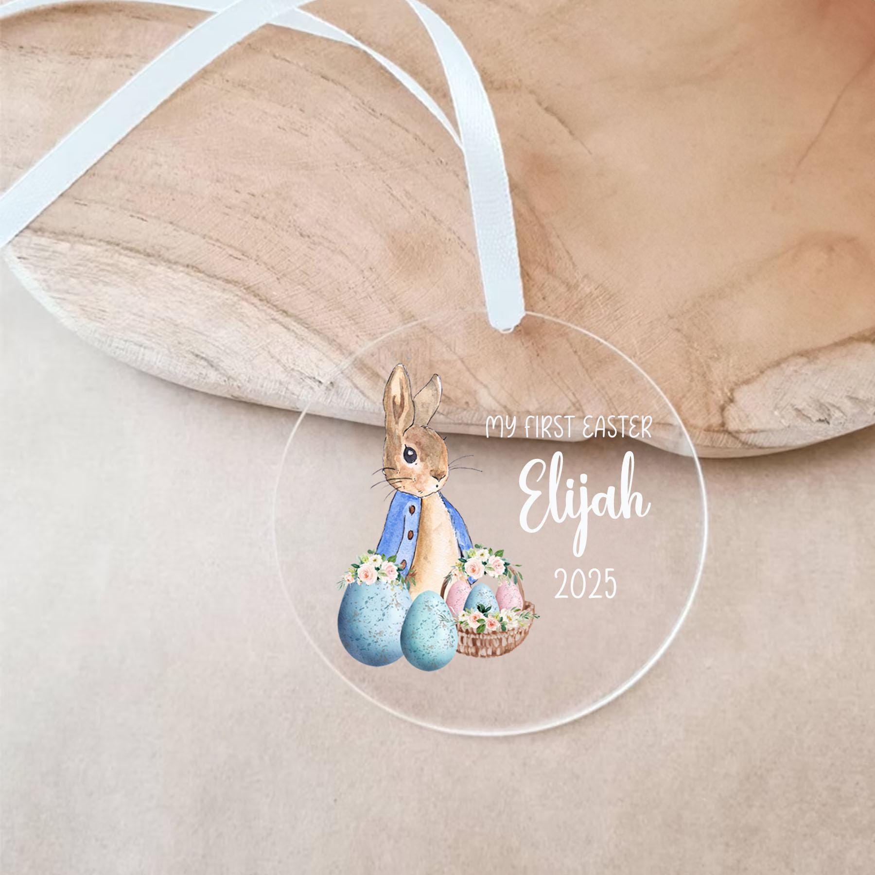 Personalised Peter Rabbit Bunny Teddy Plushie Baby's First Easter Children's Kids Name Gift Present Keepsake 1st Easter Gift For Grandson