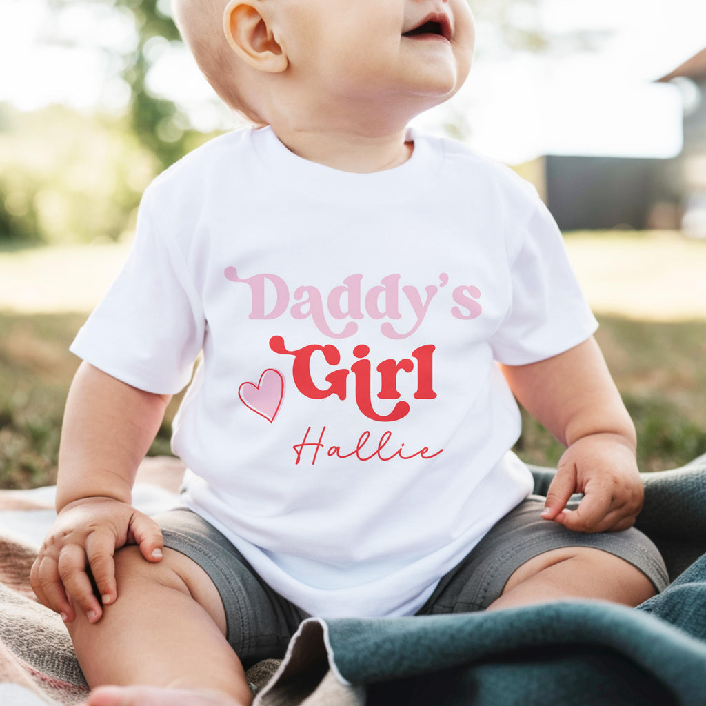 Personalised Daddy's Girl Daddy Birthday Gift Babygrow, Father's Day Gifts For New Dad, Personalized Baby Sleepsuit