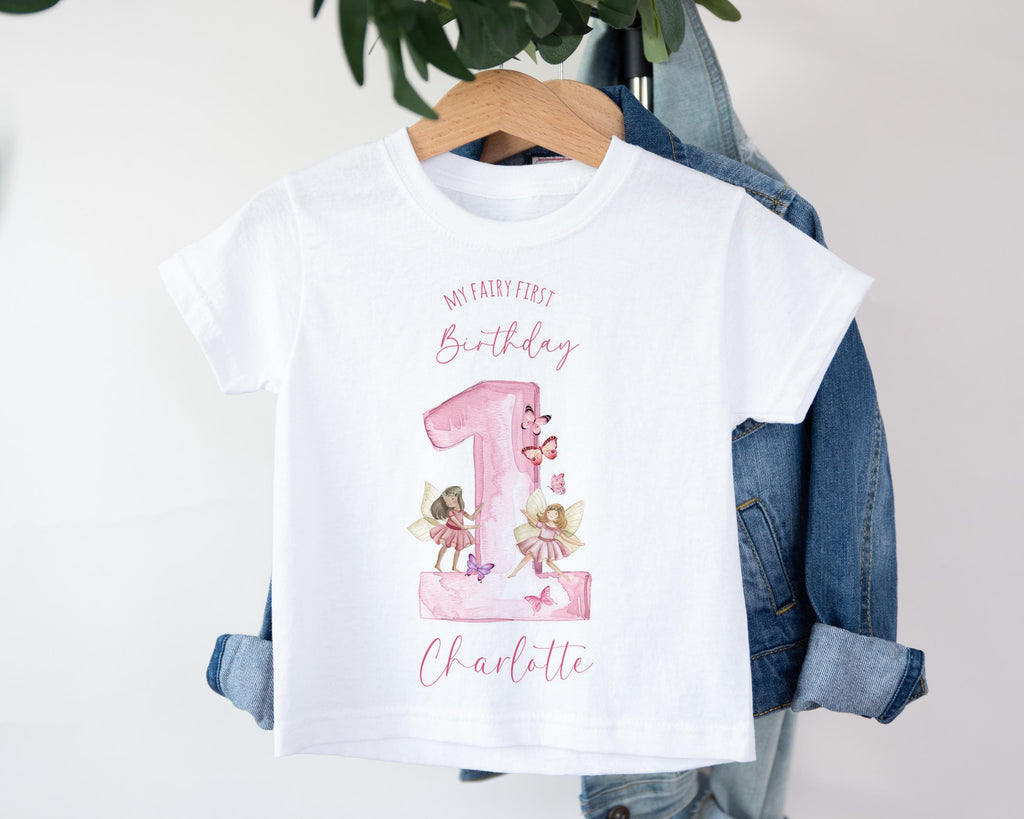Personalised Fairy 1st birthday pyjamas, When I wake up I will be one outfit, Butterfly fairy theme birthday pjs