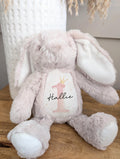 Personalised First Birthday Bunny, Princess Crown Gift Girl Teddy, 1st Baby Girl Birthday Present, Personalised 1st Birthday Soft Toy
