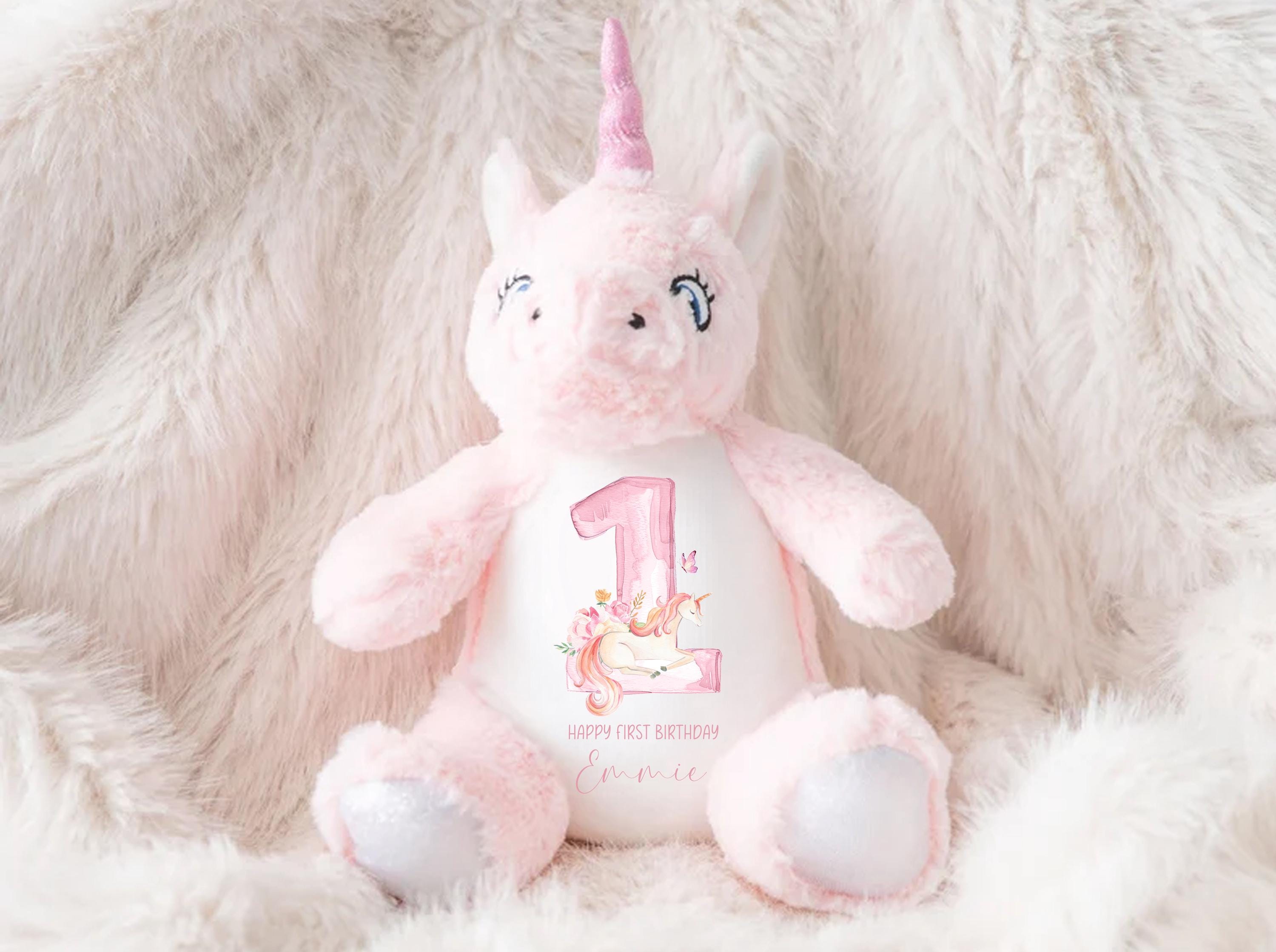 Personalised First Birthday Gift Birthday Soft Toy Keepsake, Name Bunny Grand son Grand daughter Niece Nephew 1st Birthday Gift Idea