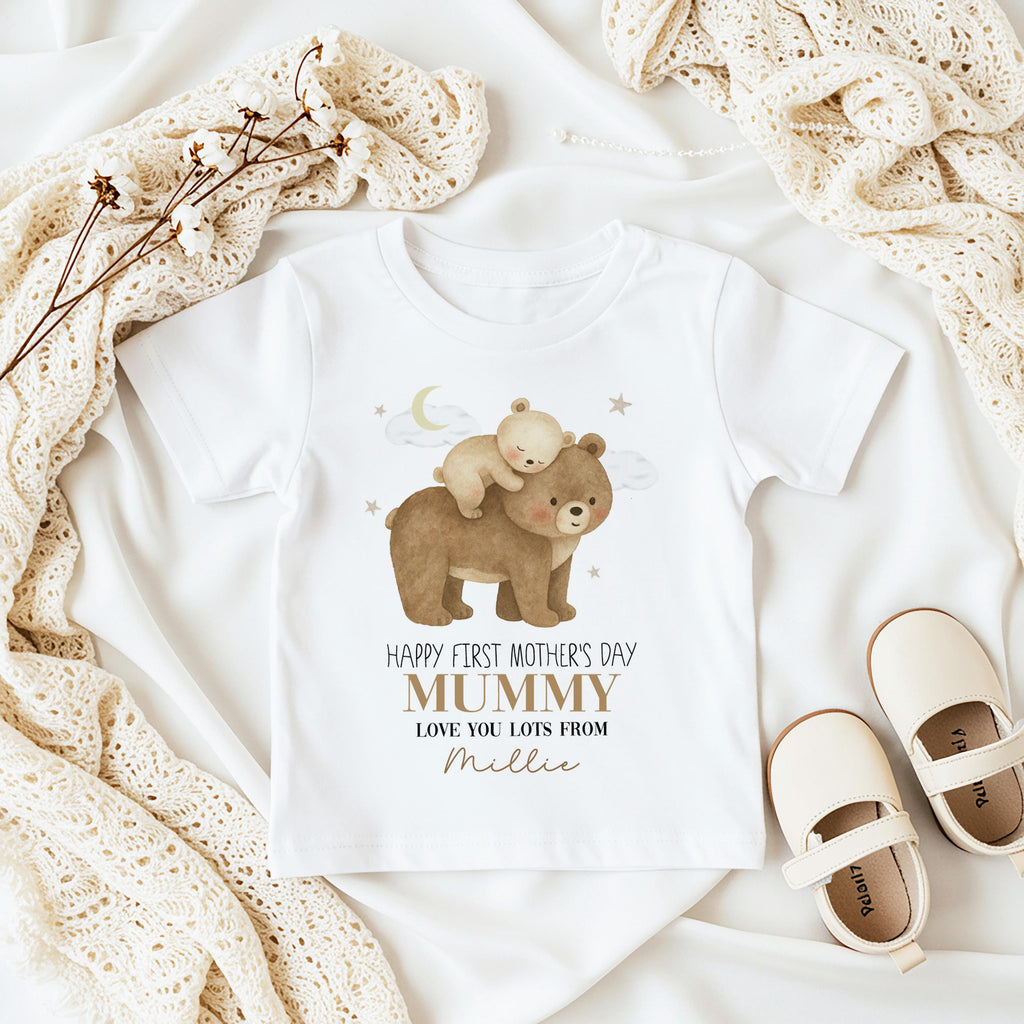Personalised First Mother's Day Gift, Our 1st Mother's Day Sleepsuit, Babies Bunny Mother's Day Outfit