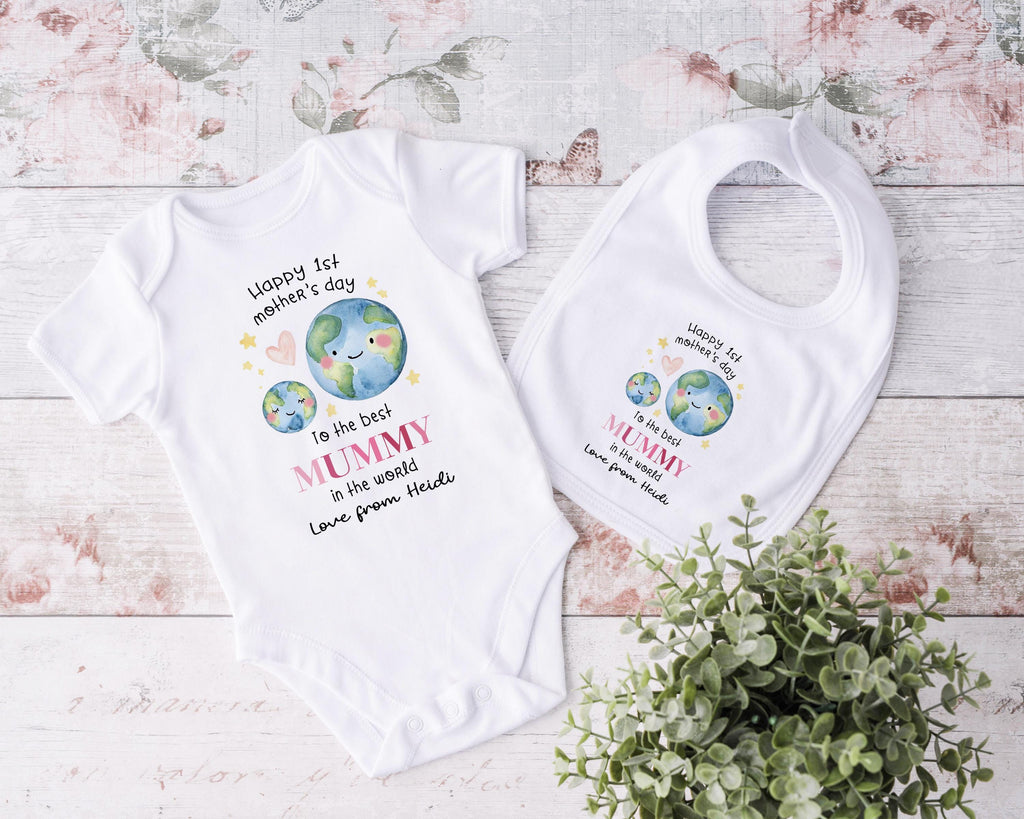 Personalised First Mother's Day Gift, Our 1st Mother's Day Sleepsuit, Babies Mother's Day Outfit