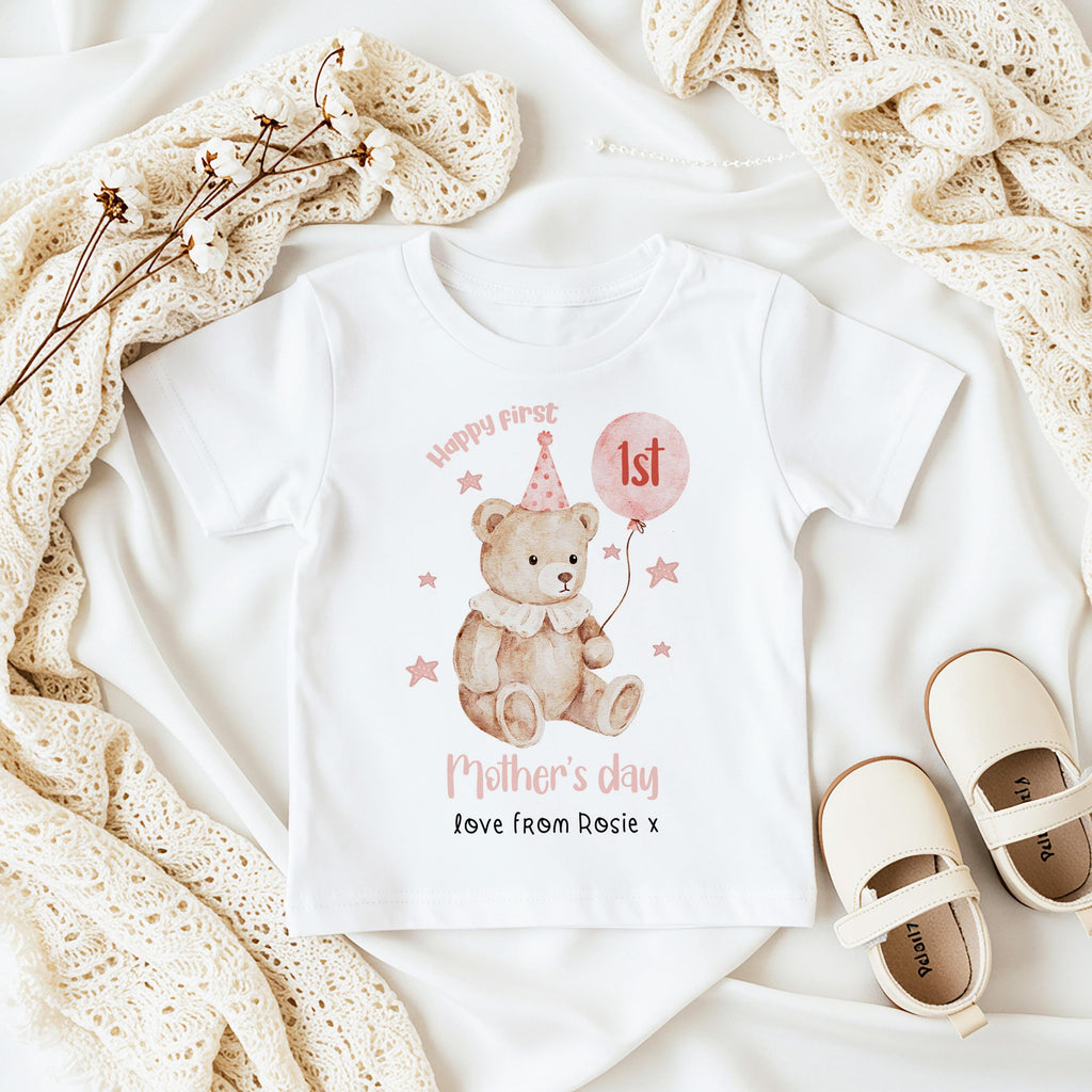 Personalised First Mother's Day Gift, Our 1st Mother's Day Sleepsuit, Babies Teddy Mother's Day Outfit