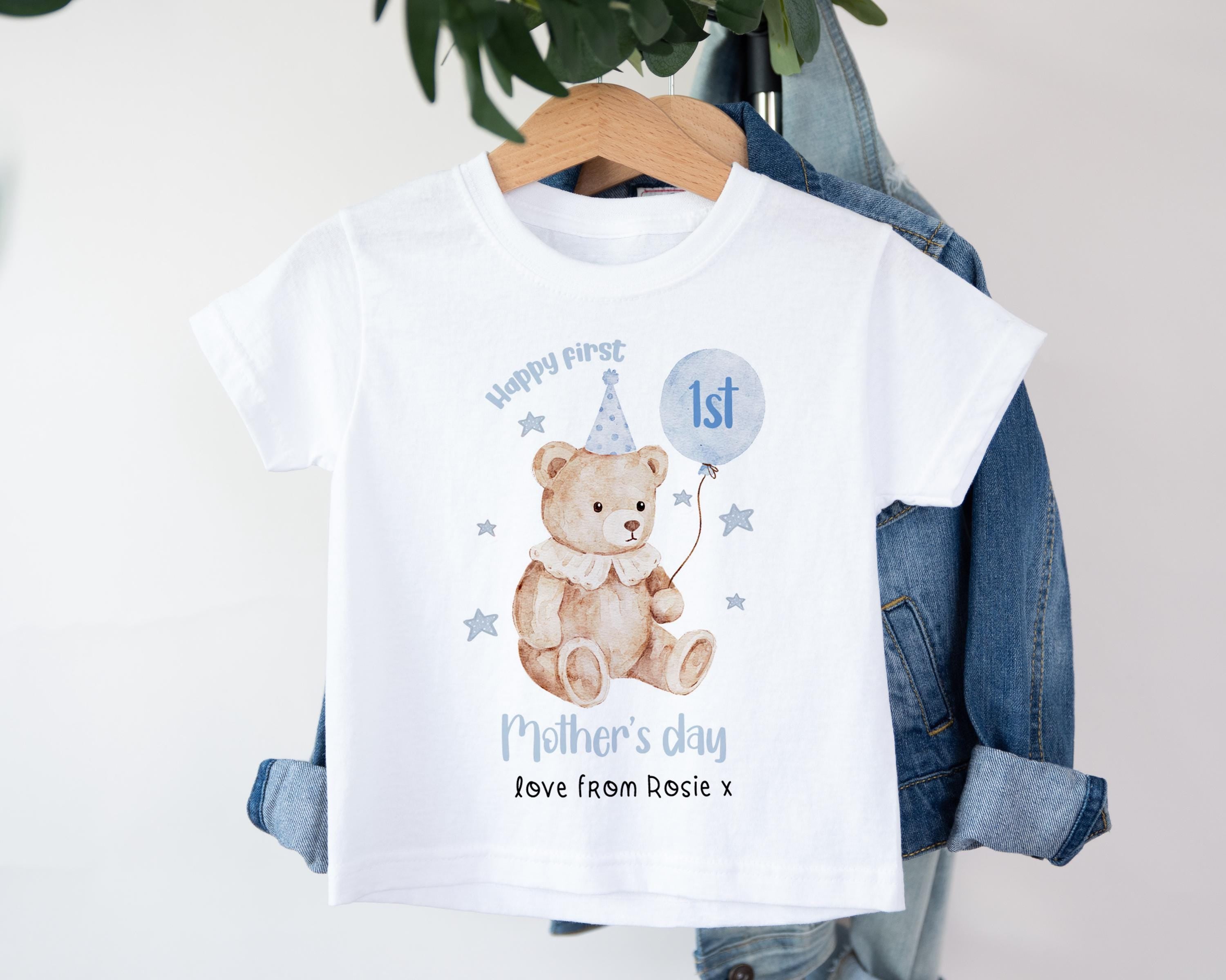 Personalised First Mother's Day Gift, Our 1st Mother's Day Sleepsuit, Babies Teddy Mother's Day Outfit