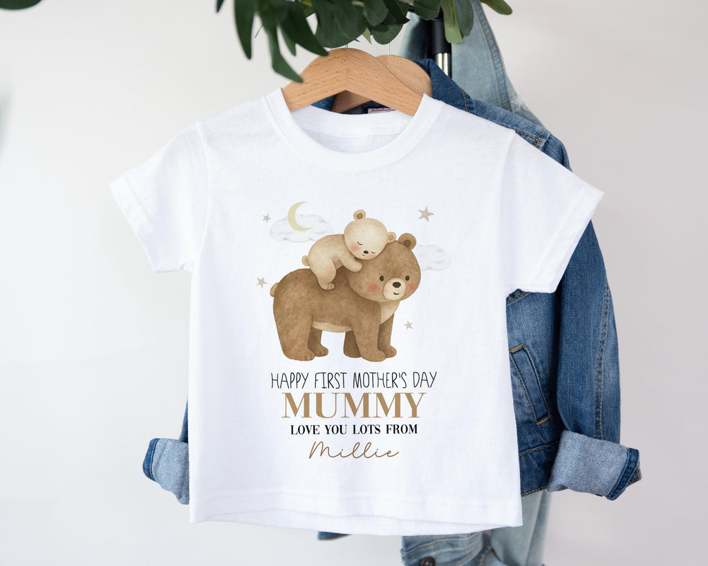 Personalised First Mother's Day Gift, Our 1st Mother's Day Tshirt, Babies Bunny Mother's Day Outfit