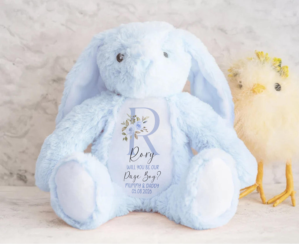 Personalised Flower Girl Bunny Gift, Will you be my Bridesmaid Proposal Personalized Soft Toy Plushie