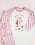 Personalised Girl Pink Strawberry Birthday Pyjamas, When I Wake Up I’ll Be 1 PJs, Toddler Birthday Pjs, Berry First Pyjamas