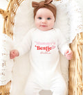 Personalised Mummy's Bestie Mother's Day Babygrow , Mother's Day Gift For New Mum, Personalized Baby Girl Sleepsuit