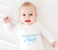 Personalised Mummy's Boy Mother's day Babygrow , Mother's Day Gift For New Mum, Personalized Baby Boy Sleepsuit