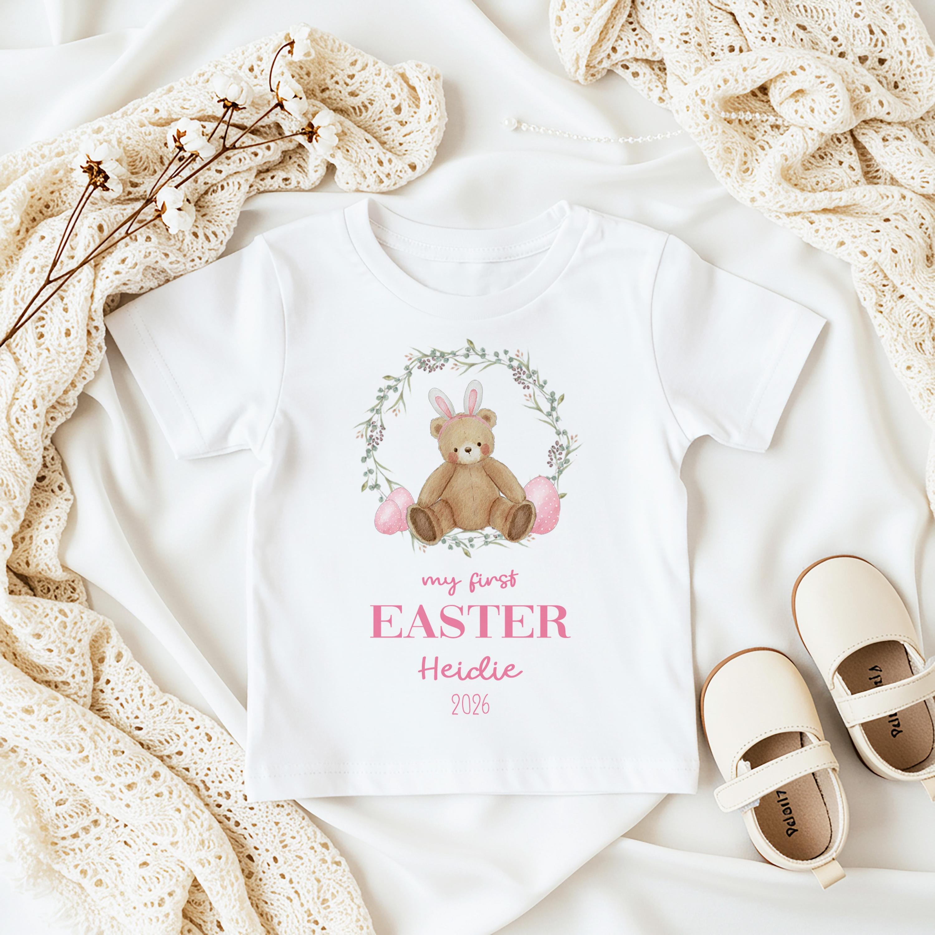 Personalised My First Easter Babygrow, 1st Easter Sleepsuit