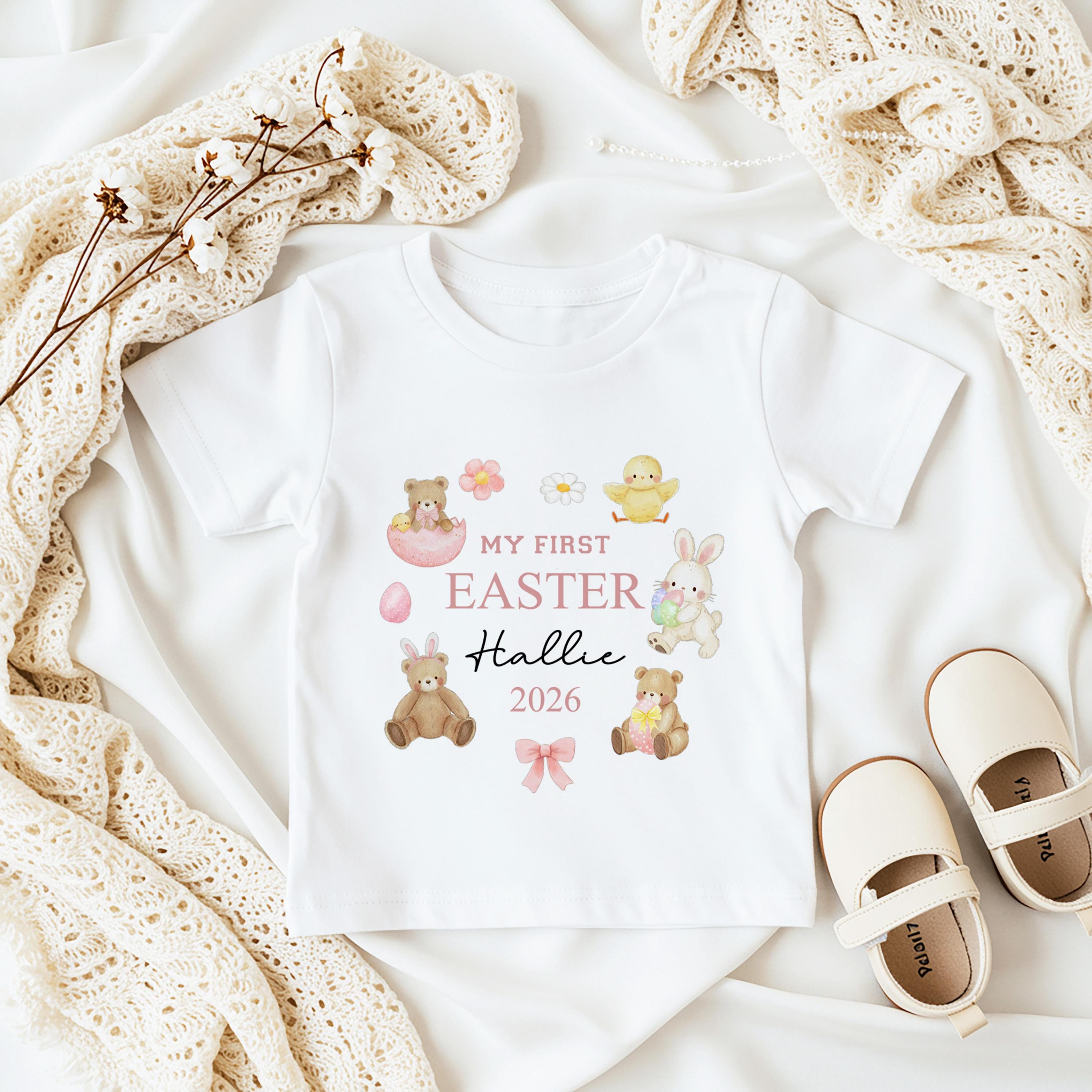 Personalised My First Easter Babygrow, 1st Easter Sleepsuit