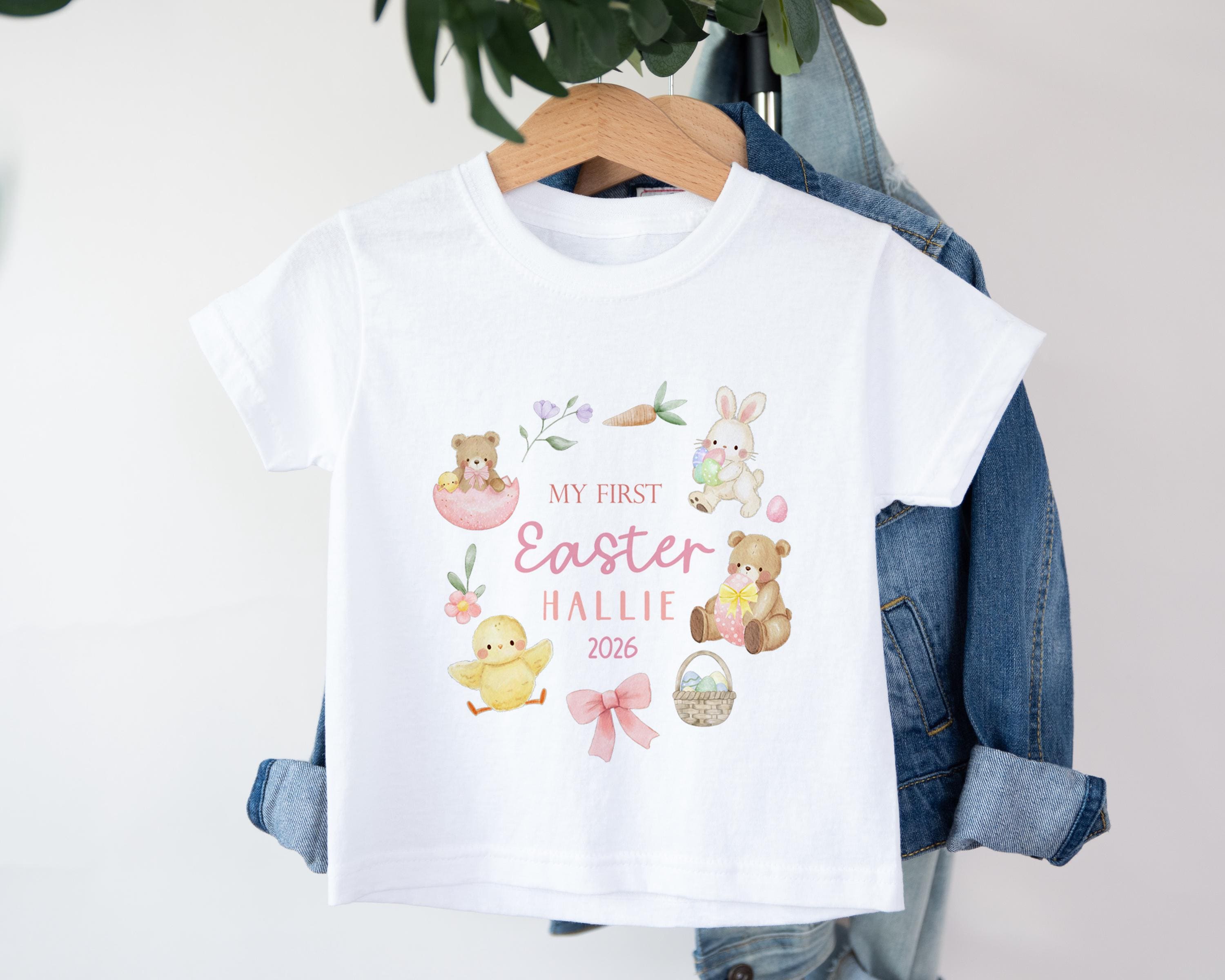 Personalised My First Easter Babygrow, 1st Easter Sleepsuit