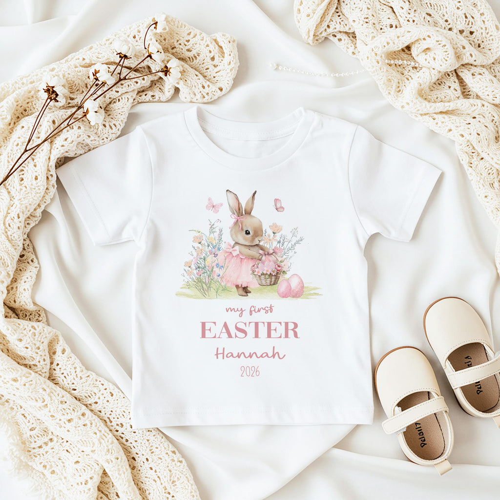 Personalised My First Easter Babygrow, Custom 1st Easter Sleepsuit Outfit Gift For Baby