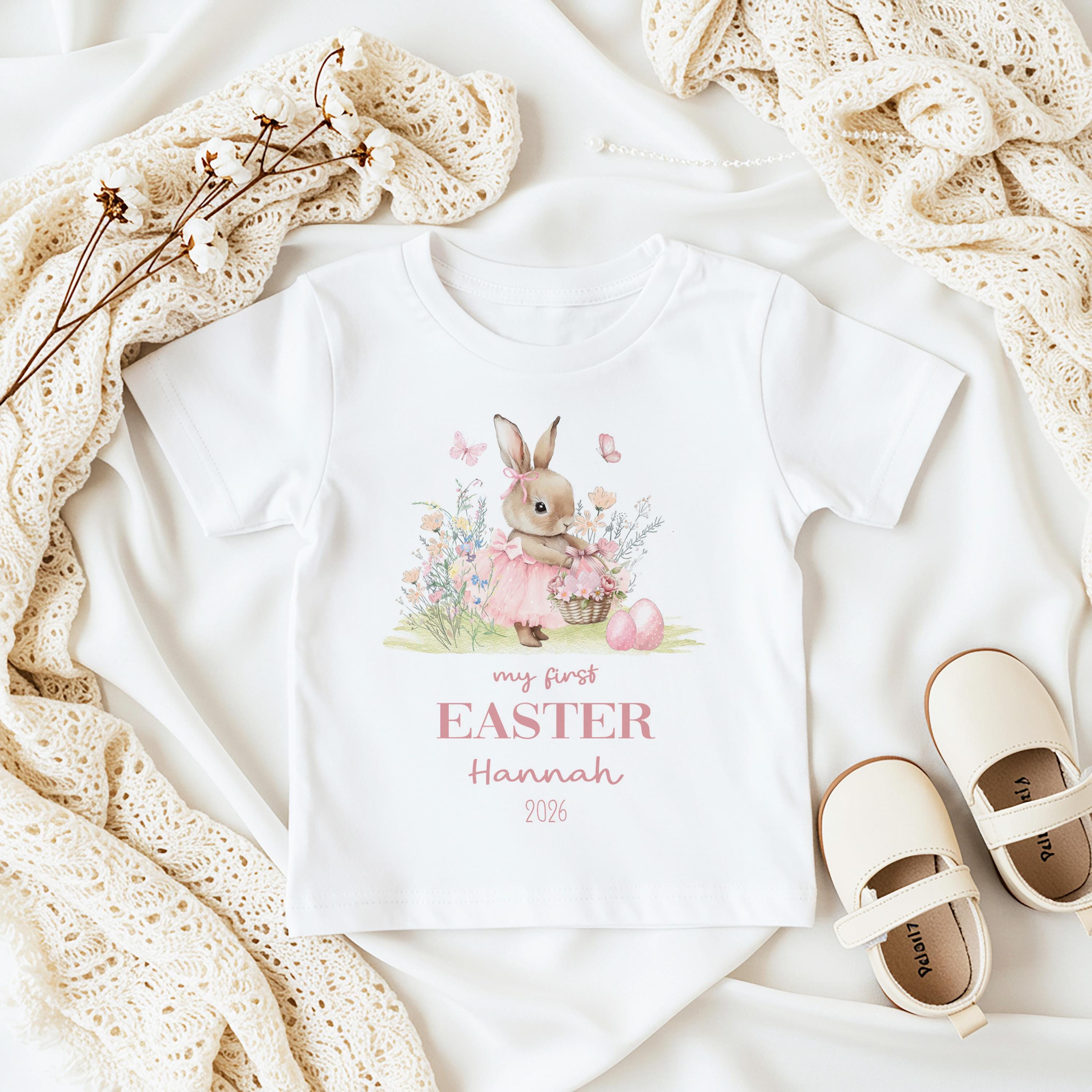 Personalised My First Easter Babygrow, Custom 1st Easter Sleepsuit Outfit Gift For Baby