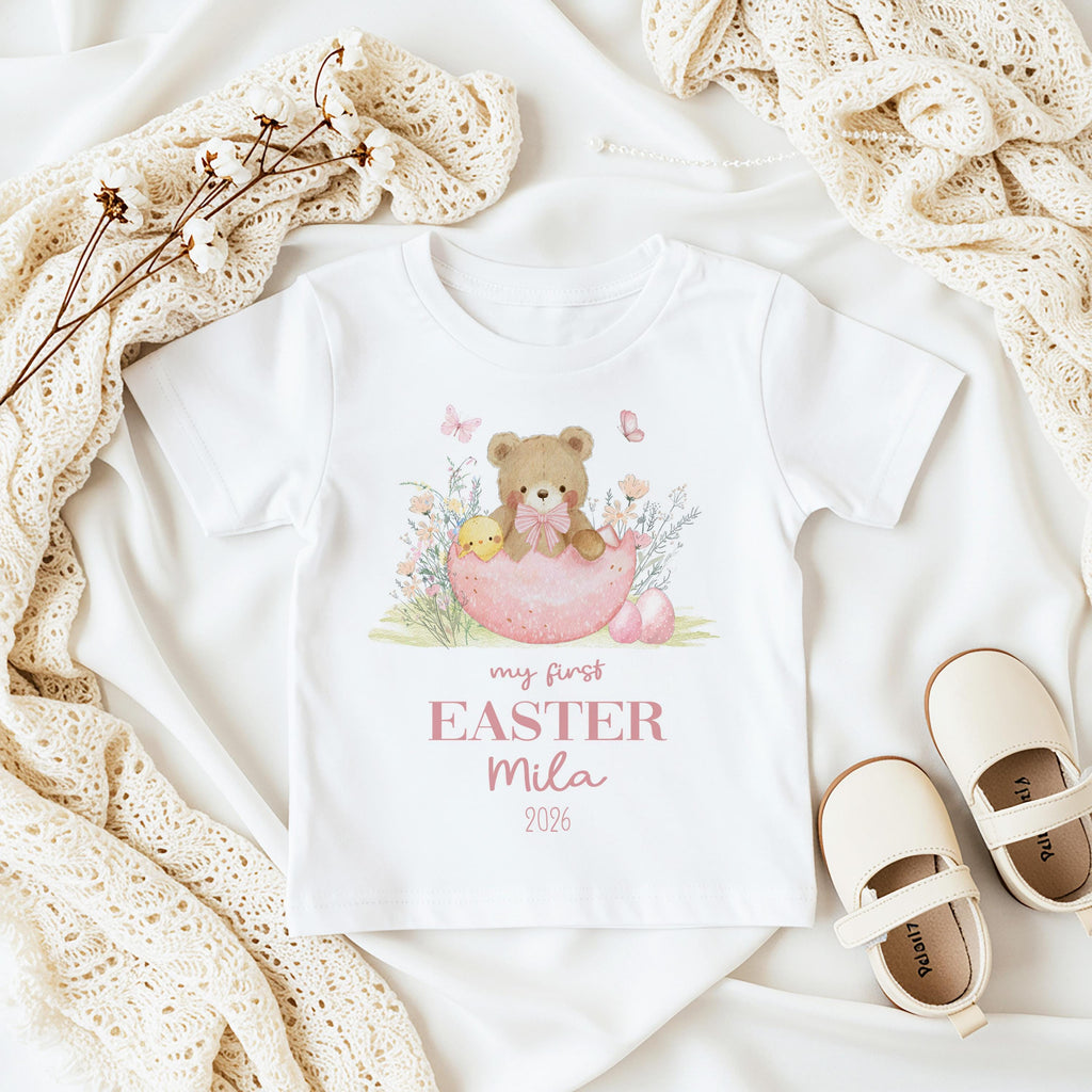 Personalised My First Easter Babygrow, Custom 1st Easter Sleepsuit Outfit Gift For Baby