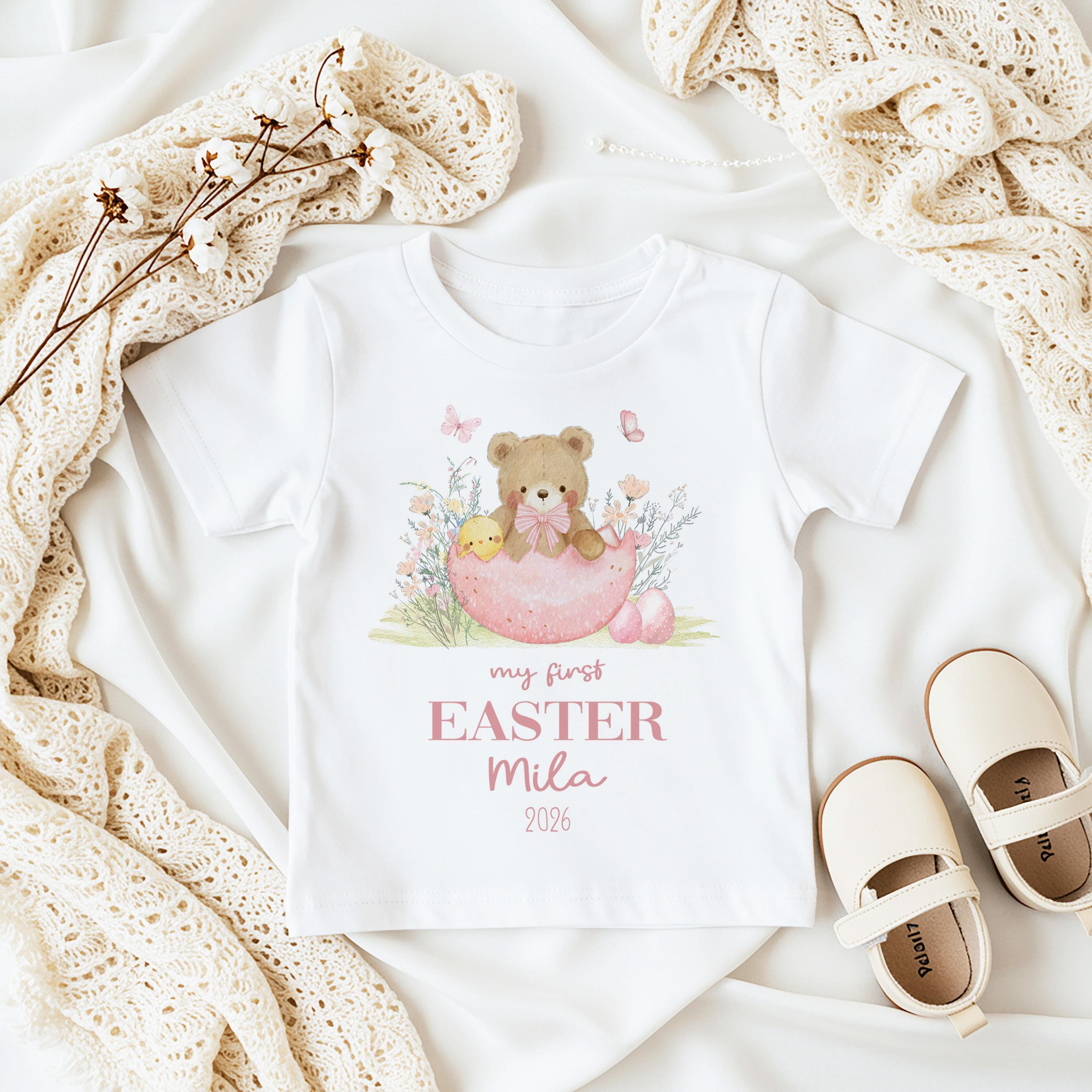 Personalised My First Easter Babygrow, Custom 1st Easter Sleepsuit Outfit Gift For Baby