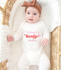 Personalised Nanny's Bestie Mother's Day Babygrow , Mother's Day Gift For Nana, Personalized Baby Girl Sleepsuit