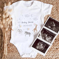 Personalised Pregnancy Announcement Baby Bodysuit, Pregnancy Reveal Baby Grow, Custom Baby Due 2025 Vest, Baby Coming Soon Bodysuit
