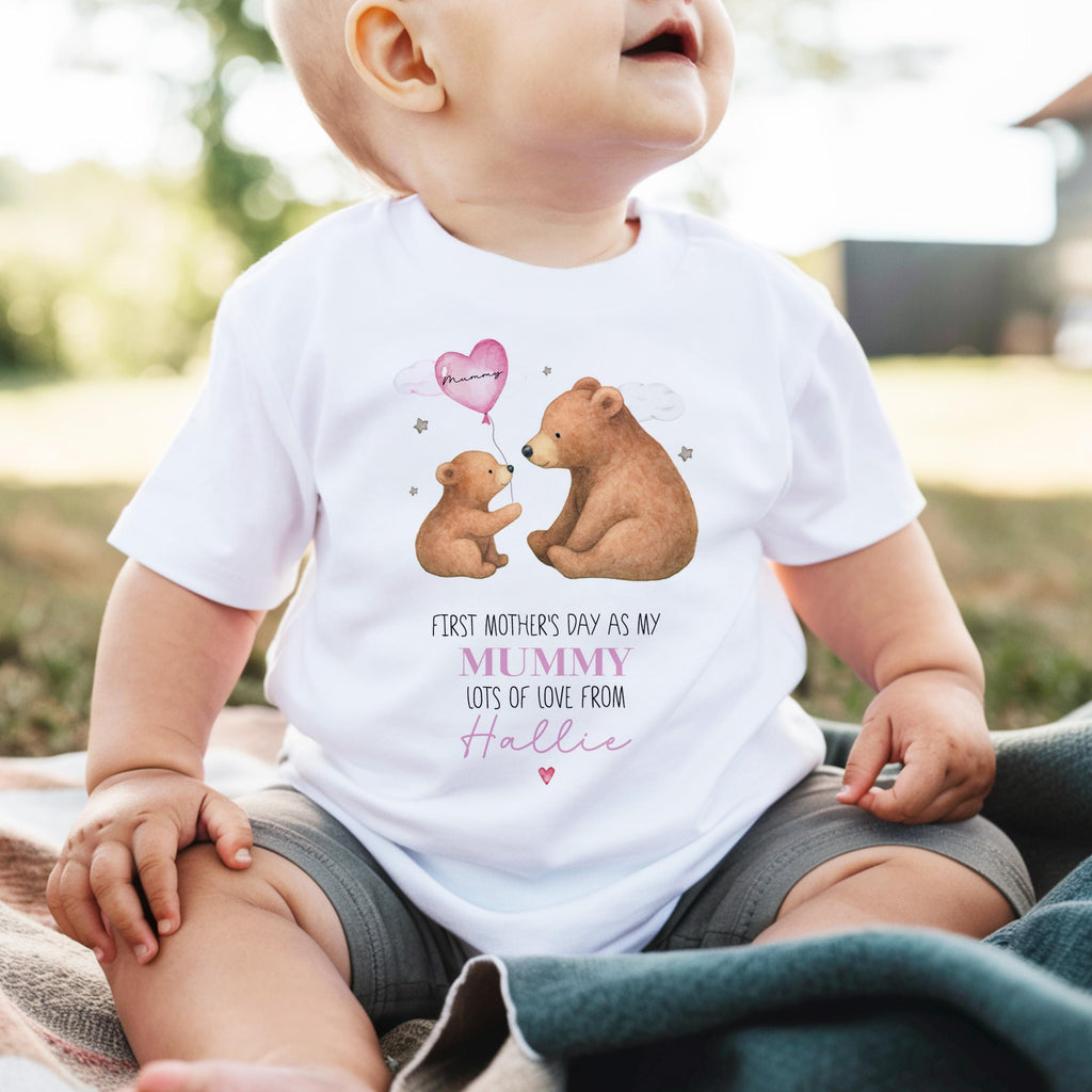 Personalised first mothers day gift from baby, custom 1st mother's day as my mummy, Custom sleepsuit mothers day baby outfit for new mum