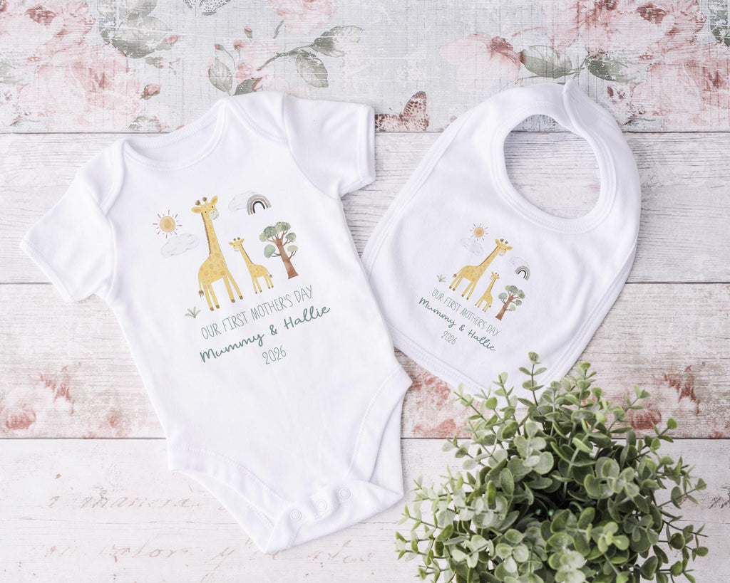 Personalised first mothers day gift from baby, custom 1st mother's day as my mummy, Custom sleepsuit mothers day baby outfit for new mum