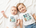 Personalized Big Brother Little Brother Matching Set, Cotton Sibling Outfits