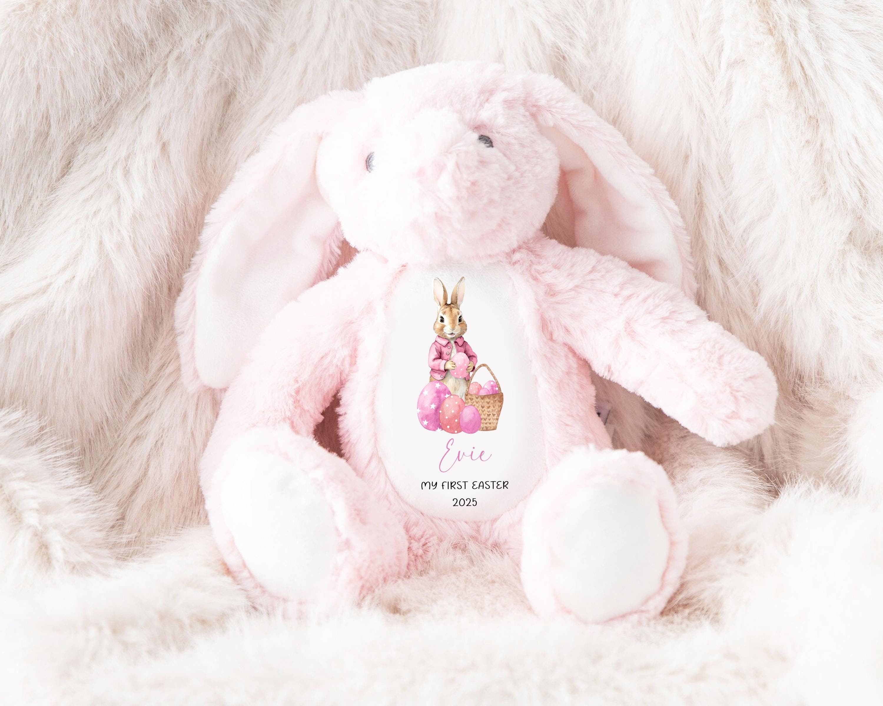 Personalized Easter Bunny Teddy: First Easter Gift Set, Baby Ornament